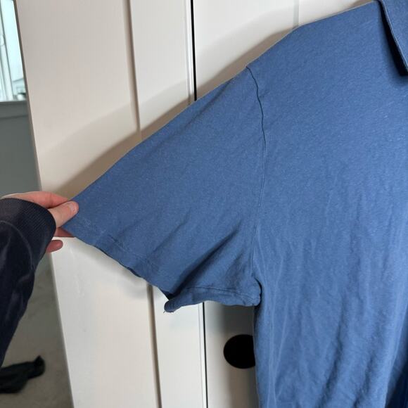 Rag & Bone Mercer Linen Blend Polo Collared Neckline Short Sleeve Shirt Size XXL - Picture 3 of 6